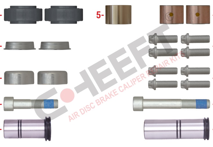 РМК суппорта MERITOR ELSA 195 (комплект направляющих  (круглая втулка) CHEEFT 2045-1