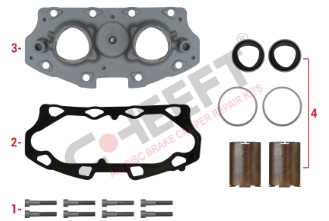 РМК суппорта MERITOR ELSA195/225/EX225 RADIAL/AXIAL крышка калибровочного механизма с прокладкой и болтами CHEEFT 2197