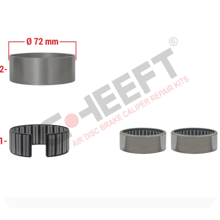 Р/К суппорта MERITOR DX195 подшипники приводного вала CHEEFT 2242