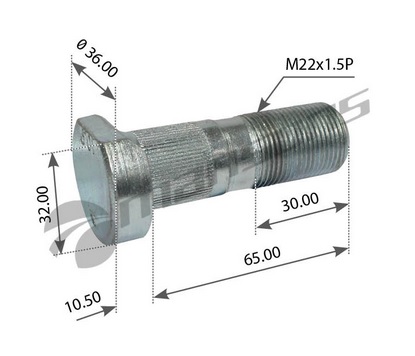 Болт колесный MB MAN M22x1.5x 65 30 дисковый BSL 244B20