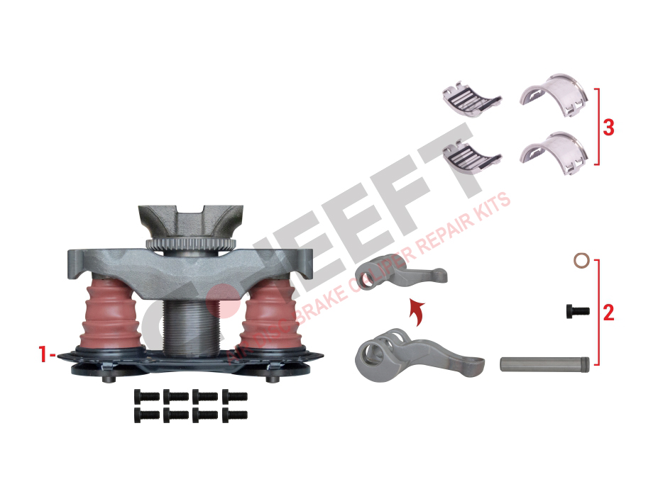 Механизм суппорта BPW TSB 4312 c подшипниками и рычагом CHEEFT 5033