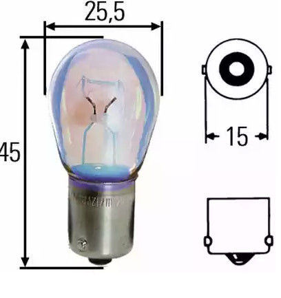 Лампа накаливания (указателя поворот и стоп-сигналов) P21W 24V 21W BA15s HELLA 8GA002073241