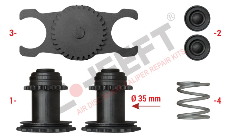 РМК суппорта MERITOR Elsa 1 (Комплект калибровочного механизма) левый 35 мм CHEEFT 2078