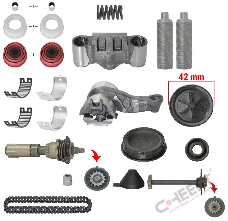 Р/К суппорта KNORR SN6/7/SK7 (бинокль в сборе с подводками, подшипниками и пятаками) CHS1007-7